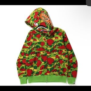 Authentic Bape Psyche camo hoodie Full Zip large